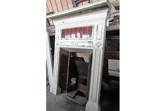 Art Deco Cast Iron Fireplace With Burgundy Tile Decoration Approx