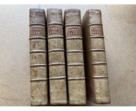 [Grove, Joseph] The History of the Life and Times of Cardinal Wolsey, 4 volumes, 4 engraved portrait frontispieces and 36 eng
