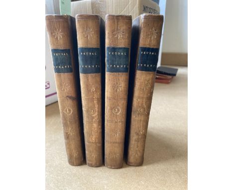 Lewis, Matthew Gregory. Feudal Tyrants; or, The Counts of Carlsheim and Sragans, 4 volumes, first edition, half-titles, light