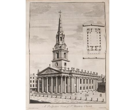 Gibbs, James. A Book of Architecture, containing Designs of Buildings and Ornaments, first edition, 150 engraved plates, a fe