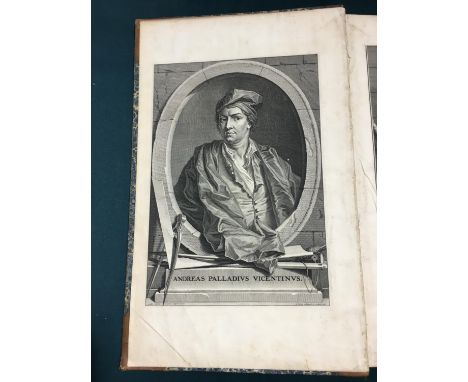 Palladio, Andrea. The Architecture of A. Palladio; In Four Books, 4 parts bound in one, second English edition, engraved port
