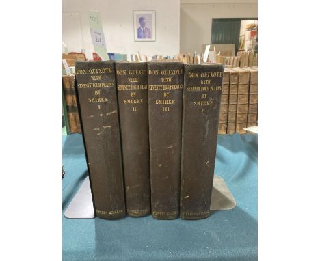 Cervantes Saavedra, Miguel de. Don Quixote de la Mancha... translated from the Spanish [by Mary Smirke], 4 volumes, first edi