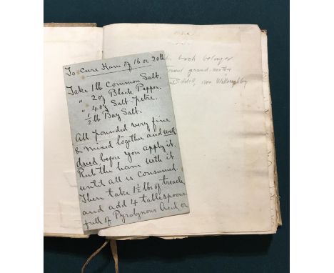 Domestic Accounts. Five manuscript recipe and accounts books detailing household accounts and favourite recipes, c.1800 (5)