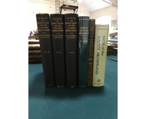 Jackson, Sir Frederick John. The Birds of Kenya Colony and the Uganda Protectorate, 3 volumes, first edition, half-titles, 24