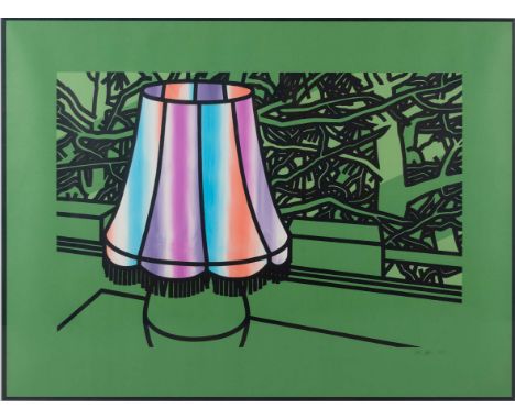 Patrick Caulfield 1936-2005
LAMP AND PINES (1975)
Screenprint in colour, 29" x 39 1/2" (73.5 x 100cm), signed, edition 14/70,