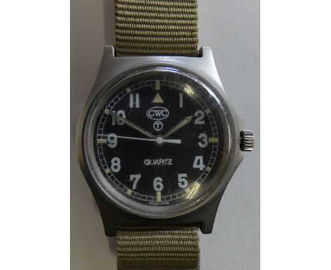 A CWC quartz military wristwatch issued to the British Army 1997, watch number 5538