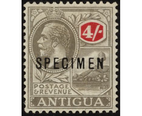 Antigua. 1921-9 Script watermark set of eighteen overprinted or perforated SPECIMEN Type D12, 16 or 19, mint. Very fine but f