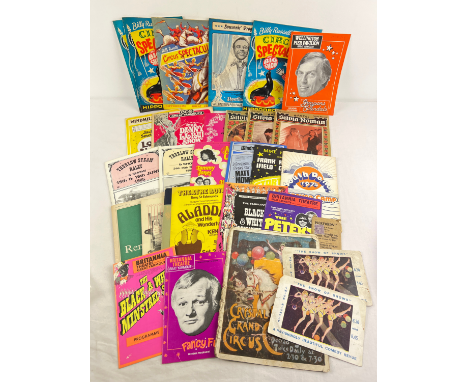 A collection of assorted vintage theatre programmes and ephemera to include Crystal Palace Grand Continental Circus programme