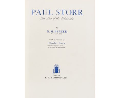 NO RESERVE Gold &amp; Silver.- Penzer (Norman M.) Paul Storr: The Last of the Goldsmiths, first edition, 1954 § Hartop (C.) T