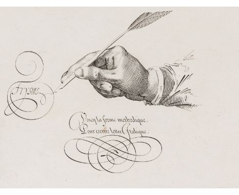 Calligraphy.- Van den Velde (Jan) Spieghel der Schrijfkonste..., engraved throughout with pictorial title by Matham after Kar