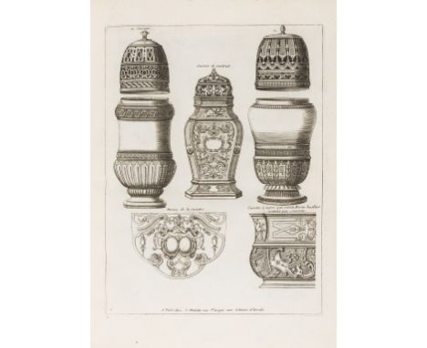 Silver.- Masson. Nouveaux Desseins pour graver sur l'orfeverie..., engraved pictorial title and 5 plates (numbered 1-6) of de