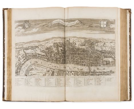 London.- Maitland (William) The History of London, 2 vol., list of subscribers, 131 engraved maps, plates and plans, some fol