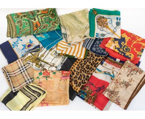 Hermes- a vintage Hermes Paris  'Passementerie' silk scarf, designed by Francoise Heron, circa 1960's cream ground with gold,