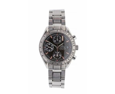 Omega - a gentleman's stainless steel Omega Speedmaster Automatic calendar chronograph wristwatch, limited edition number 045