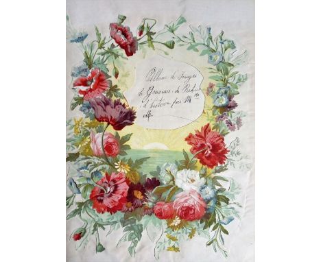 A 19th century French scrapbook, having once belonged to a "Mademoiselle M." Shipping information (to be shipped from France)