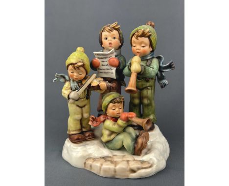 Hummel-Figurengruppe, Goebel, "Viel Glück", 1993, Century Collection, Modellnummer 668, farbig gefasst, Maße ca. 18,5x16x14cm