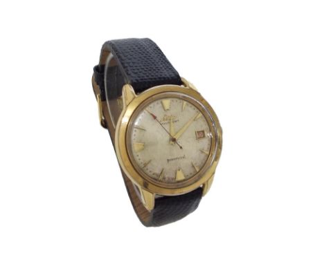 Mido Multifort Powerwind gold plated gentleman's wristwatch, the circular silvered dial with baton markers, sweep centre seco