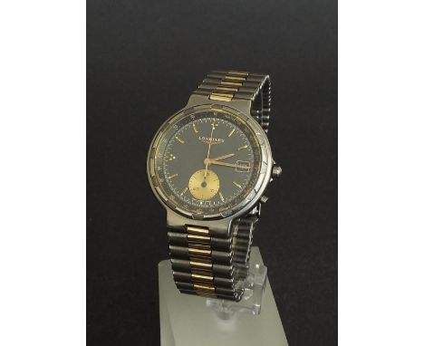 Longines Conquest titanium gentleman's bracelet watch, quartz, case no. 2214190, 33mm 