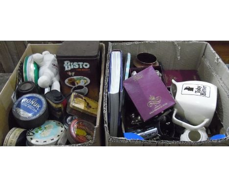 Quantity of vintage tins including Bisto, Weekly Assortment Butter and Fruit Centre Varieties, Ronuk Original Floor Polish, a