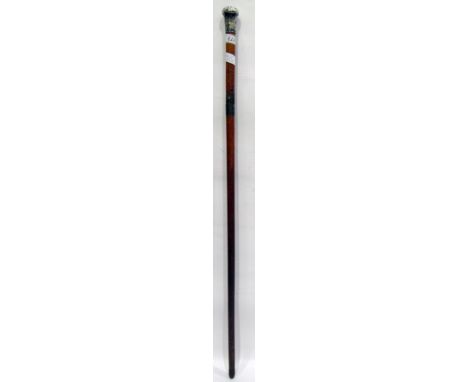 Silver-mounted swordstick walking cane 