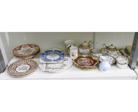 Various decorative ceramics to include a Royal Worcester blue and white jug, a Noritake part tea set, a Worcester vase and va