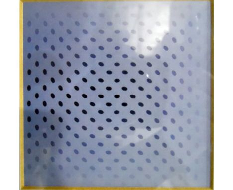 Print After Bridget Riley Nineteen Greys unsigned 9.5cm x 9.5cm Framed print Eames RAR Rocker 1948 ( 2)