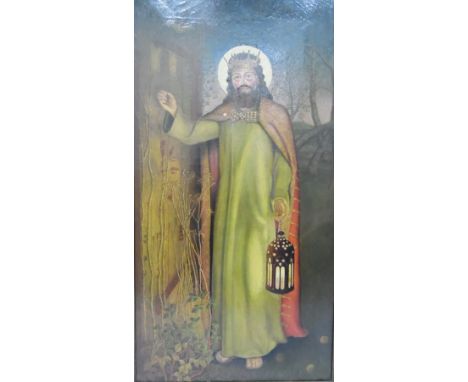 E Swift after Holman Hunt Oil on canvas "The Light of the World", 90cm x 48cm 