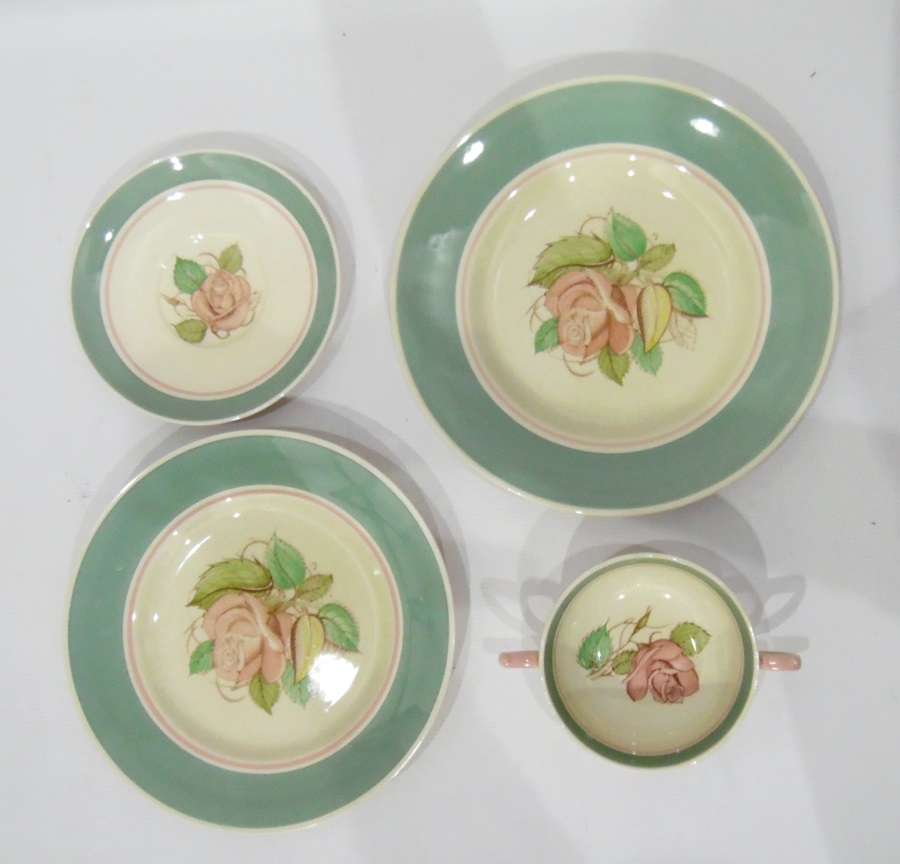Susie Cooper part dinner service comprising; six dinner 
