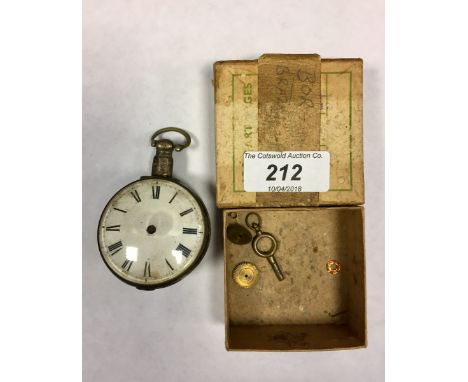 19th century silver pair-cased pocket watch by George Graham (hands missing and in poor condition)