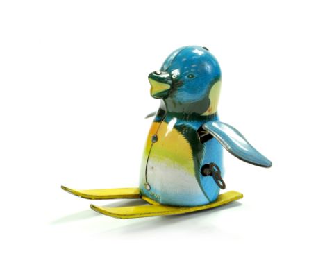 An unusual Vintage Chinese Tinplate Penguin, mechanical, working and generally very good to excellent.  &nbsp;Enhanced Condit