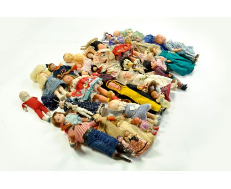 A further interesting and high quality assortment of various miniature vintage dolls, various makers, materials etc. Generall