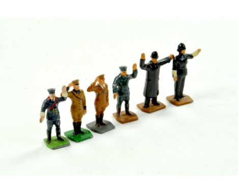 A group of metal Civillian and Military H0 00 scale figures. Display brightly, hence generally excellent.  Enhanced Condition