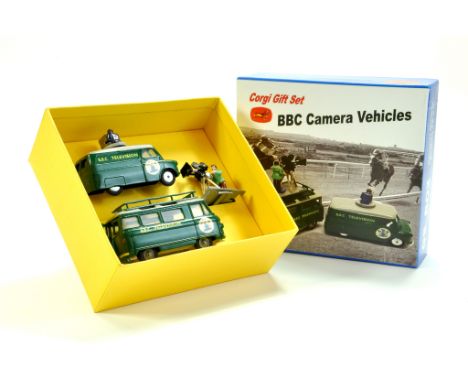 An interesting Code 3 Issue Corgi BBC Camera Vehicles Set comprising Samuelsons Cameravan and the AA Bedford Van. Set is attr