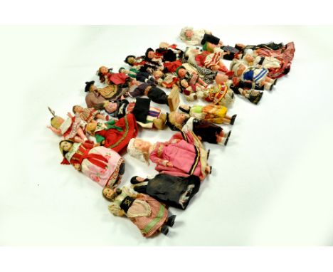 A high quality assortment of various miniature vintage dolls, various makers, materials etc. Generally good to very good.  En