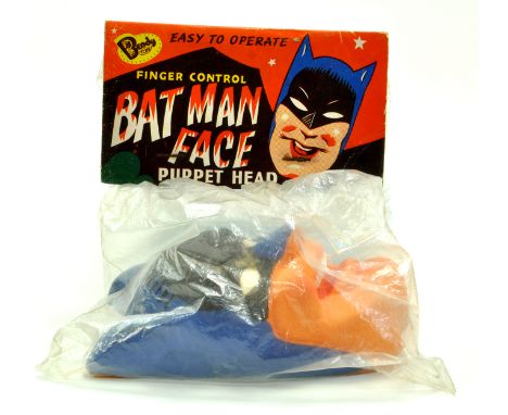 Scarce Bendy Toys Original Batman Face Puppet. Excellent with original header card and bag. &nbsp;Enhanced Condition Reports: