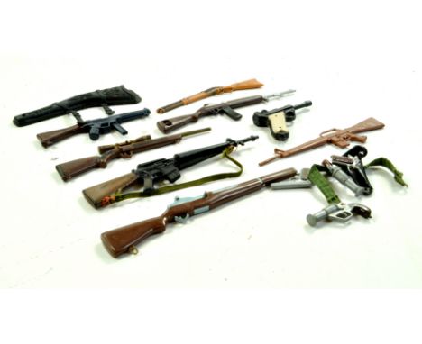 An assortment of Action Man Weapons including various gun issues. Generally Good. Enhanced Condition Reports: We are more tha