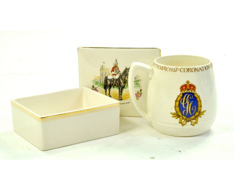 Vintage Beswick Ware Coronation of King George VI and Queen Elizabeth May 1937 Mug Good condition plus Vintage Sandland Ware 