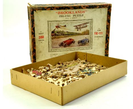 Vintage Brooklands Zig Zag Wooden Puzzle. Looks to be predominantly complete however not checked, contained in original box. 