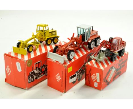 Conrad / NZG Diecast Construction Issues comprising O&amp;K scraper duo plus wheel loader. Generally appear very good to exce