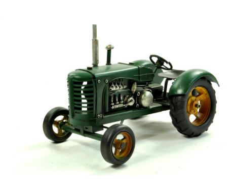 Conceptual Vintage large scale tin - pressed metal Tractor. Excellent. Enhanced Condition Reports: We are more than happy to 