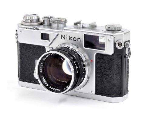 Nikon S3 rangefinder camera, no. 6305204, marked Nippon Kogaku, Tokyo, with Nikkor-S 1:1.4 f=5cm Nippon Kogaku Japan lens no.