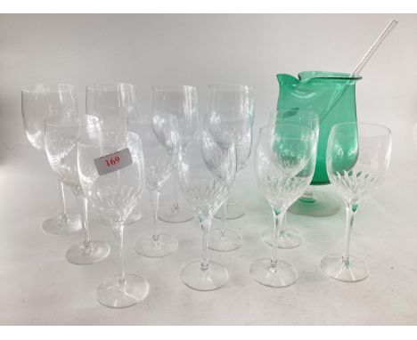 Set of 4, Etched Stemless Crystal Wine Glasses w/ Dala Horse