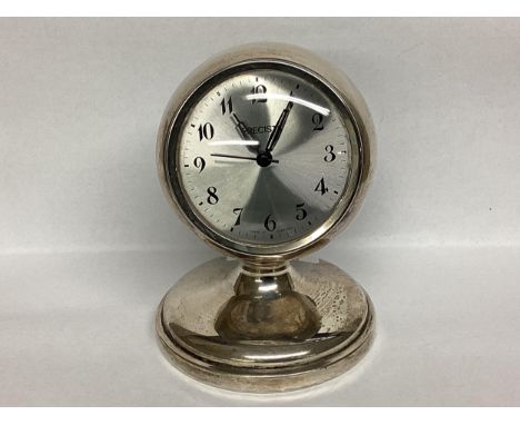 A Sterling silver mounted desk clock by Kemp Bros, Chester, 1927 