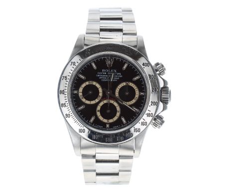 Rolex Oyster Perpetual Cosmograph Daytona stainless steel gentleman's wristwatch, reference no. 16520, serial no. W822xxx, ci