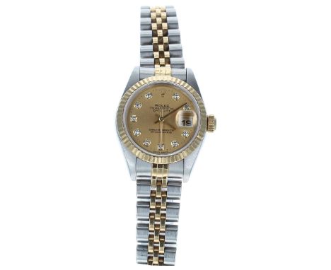 Rolex Oyster Perpetual Datejust gold and stainless steel lady's wristwatch, reference no. 79173, serial no. P240xxx, circa 20