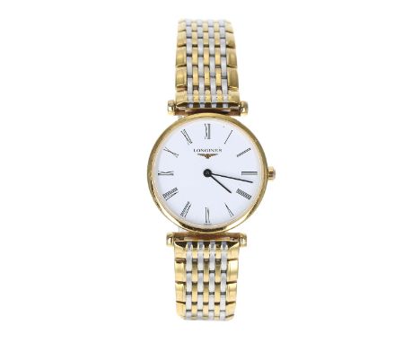 Longines La Grande Classique bi-colour lady's wristwatch, reference no. L4 209 2, serial no. 39612xxx, circular white dial, L