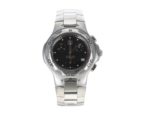 Tag Heuer Kirium mid-size chronograph stainless steel gentleman's wristwatch, reference no. CL1212, serial no. AS5xxx, black 