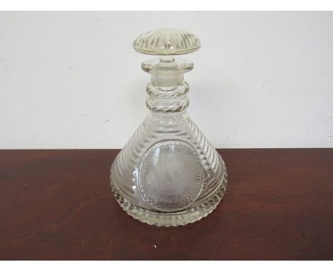 A late Victorian ships decanter "Homeward Bound" with ring neck