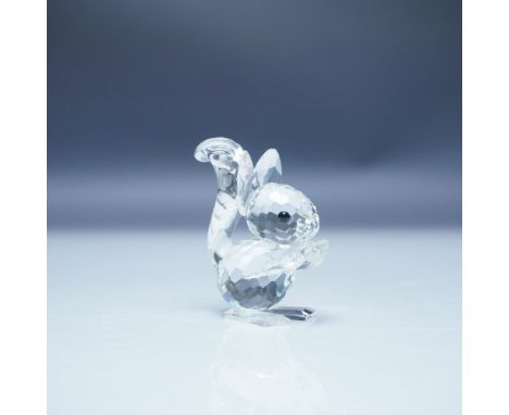 This retired Swarovski crystal squirrel figurine was part of the 'Woodland Friends' theme group before later transitioning in