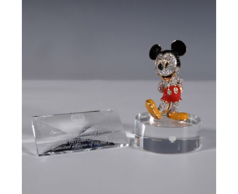 A stunning limited edition Jeweled Mickey Mouse figurine, created exclusively for The Arribas Collection with Swarovski compo